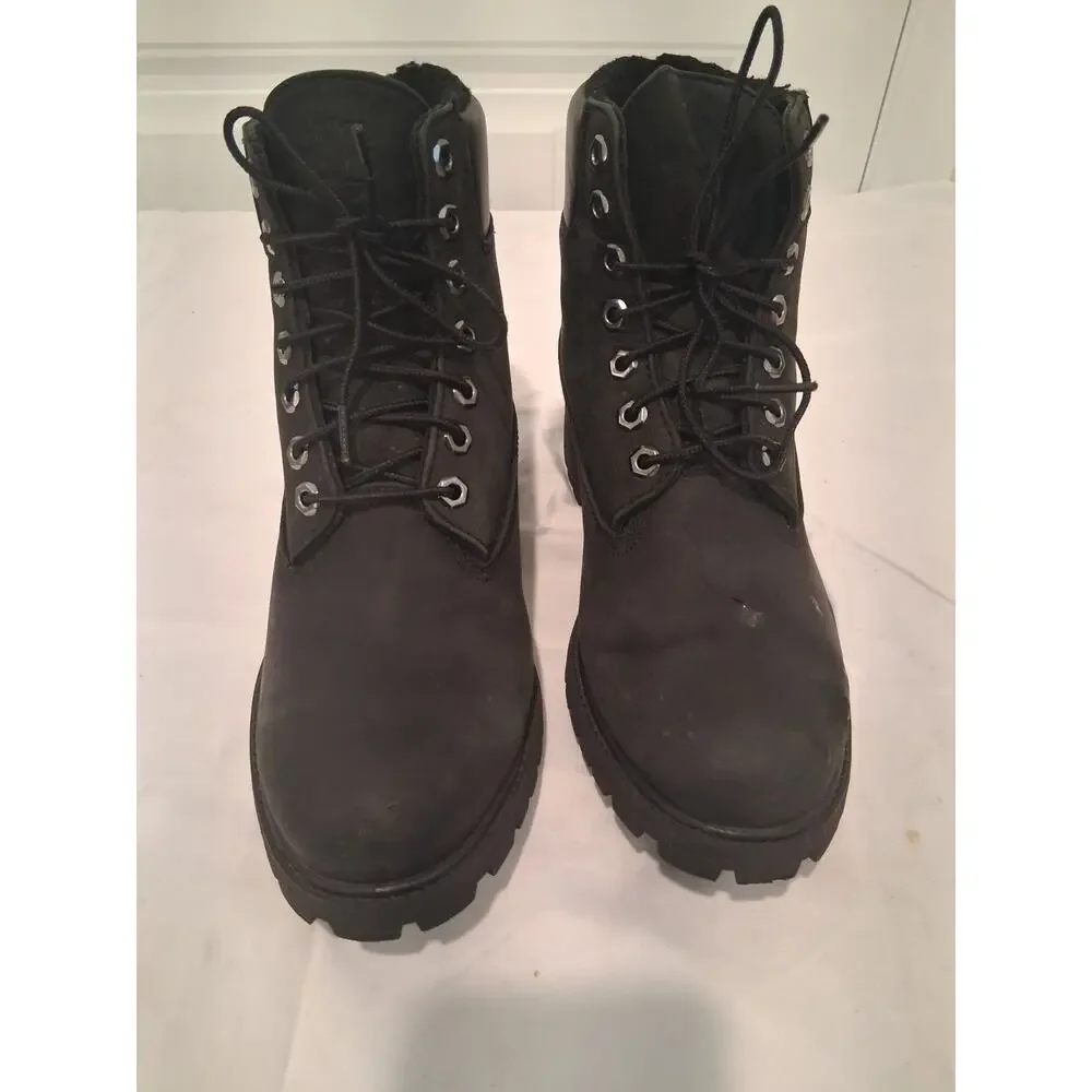 Timberland Black Waterproof Roll-Top Fleece Lined Boots 6